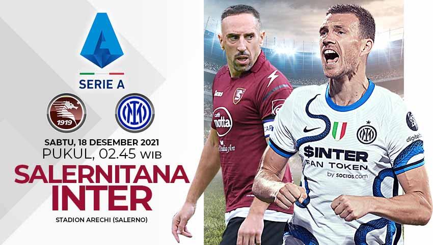 Pertandingan antara Salernitana vs Inter Milan (Serie A Italia).