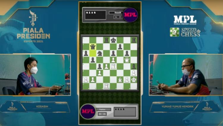 Mobile Premier League (MPL) telah menggelar babak Semifinal Turnamen Speed Chess di Piala President Esport 2021.