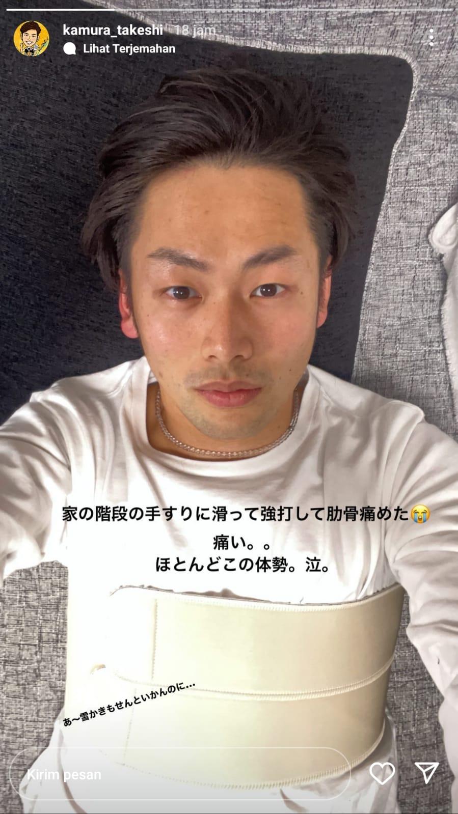Takeshi Kamura alami cedera usai kecelakaan Copyright: Instagram/@kamura_takeshi