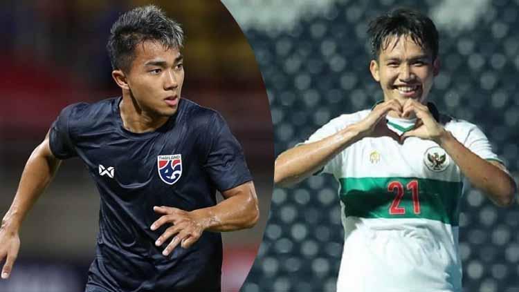 Chanathip Songkrasin (Thailand) dan Witan Sulaeman (Timnas Indonesia) bakal berhadapan di final Piala AFF 2020.