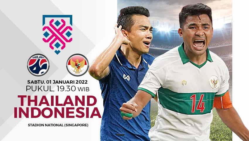 Pertandingan antara Thailand vs Indonesia (Piala AFF 2020).