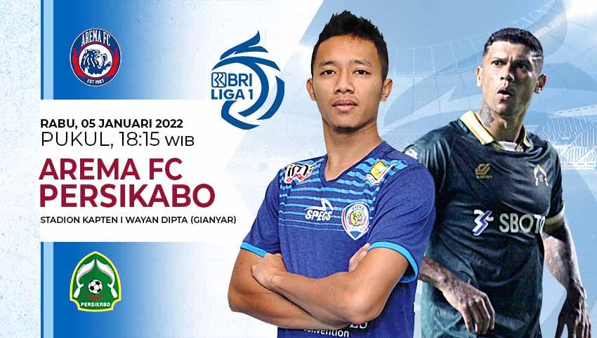 Prediksi pertandingan antara Arema FC vs Persikabo (Liga 1 BRI).