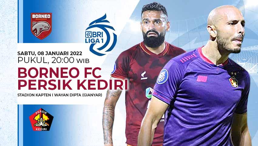 Pertandingan antara Borneo FC vs Persik Kediri (BRI Liga 1).