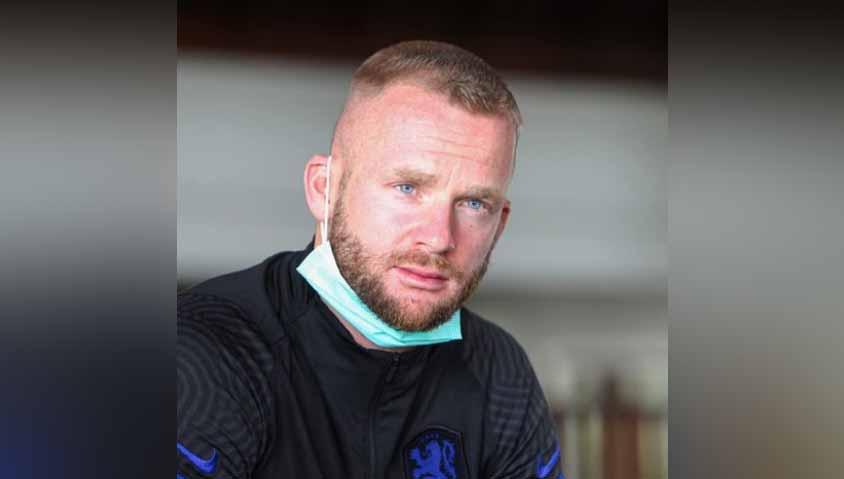 Pemain terbaik Liga 1 2021-22 pekan ke-19, Melvin Platje dari Bhayangkara FC.