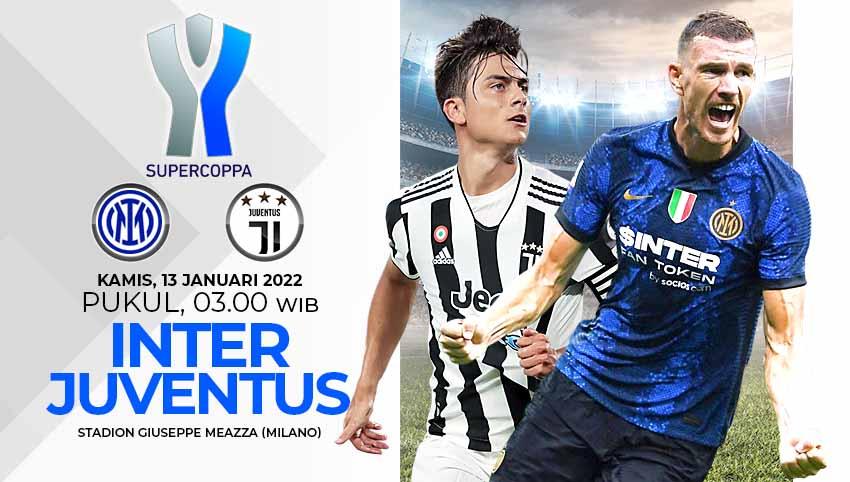 Pertandingan antara Inter Milan vs Juventus (Piala Super Italia).