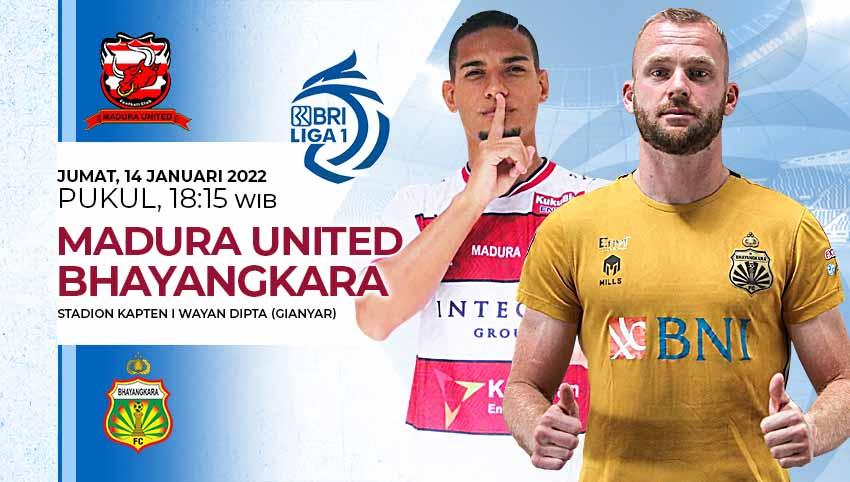 Link Live Streaming Pertandingan Pekan ke-19 Liga 1 antara Madura United vs Bhayangkara FC. - INDOSPORT