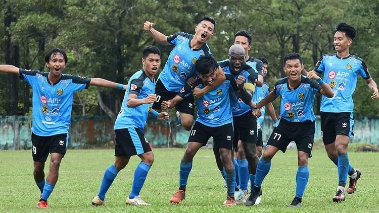 Selebrasi klub Liga 3 asal Riau, PS Siak. - INDOSPORT