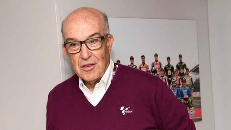 CEO Dorna Sports, Carmelo Ezpeleta, meminta negara-negara tuan rumah MotoGP meniru sistem yang digunakan Indonesia saat menggelar WSBK di Mandalika. Foto: MotoGP