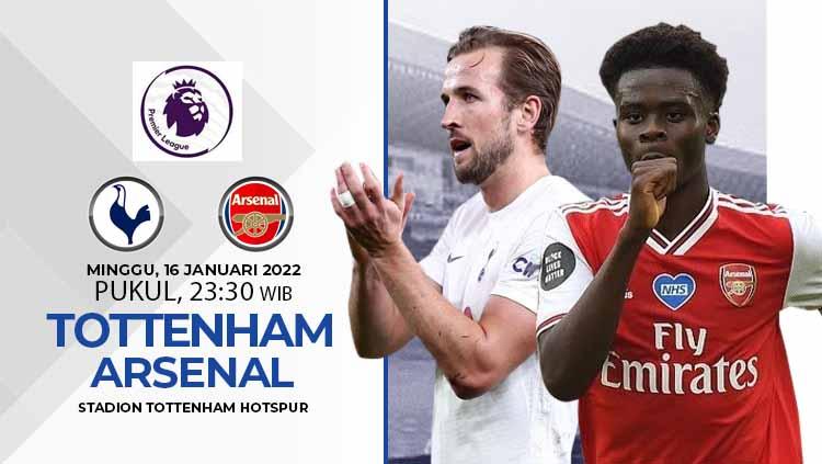 Prediksi pertandingan Liga Inggris 2021-2022 Tottenham Hotspur vs Arsenal. - INDOSPORT