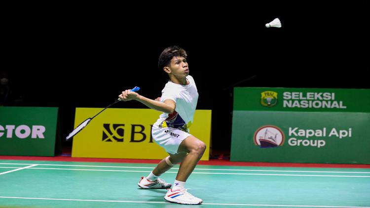 Alfito Pringgo Yudanto, pebulutangkis asal Kalimantan Selatan ke final Seleksi Nasional PBSI 2022.