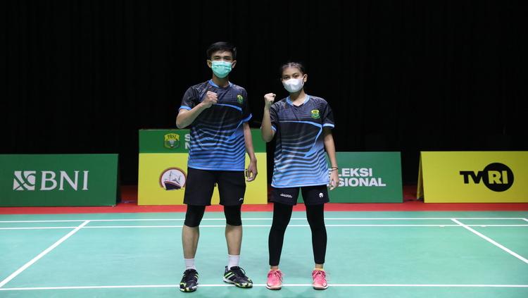 Rafli Ramanda/Az Zahra Putri Dania, juara ganda campuran taruna Seleknas PBSI 2022.