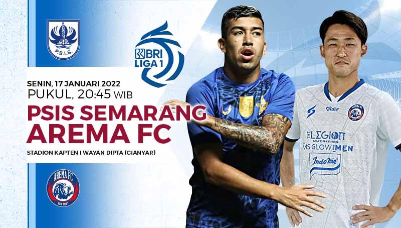 Link live streaming pertandingan BRI Liga 1 2021-2022 pekan ke-20 antara PSIS Semarang vs Arema FC di Stadion Kapten I Wayan Dipta Gianyar Bali. - INDOSPORT