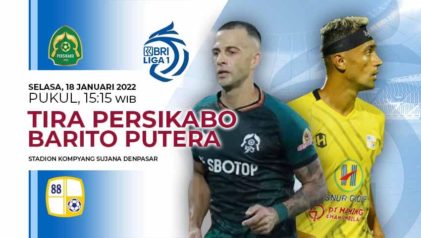Indosport - Berikut adalah prediksi BRI Liga 1 2021-22 pekan ke-20, antara Tira Persikabo vs Barito Putera, Selasa (18/01/22) sore di Stadion Kompyang Sujana, Bali.