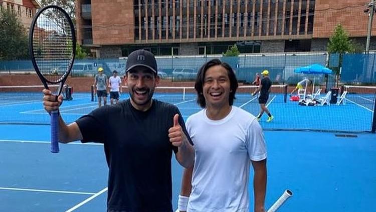 Christopher Rungkat bersama Treat Huey di Australian Open 2022. - INDOSPORT