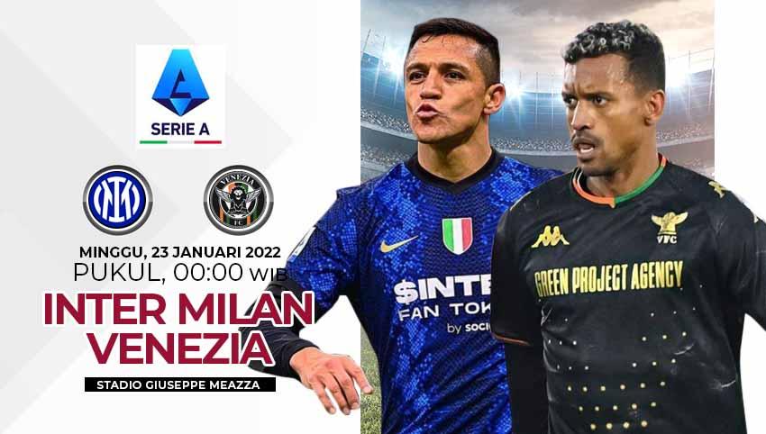 Prediksi untuk pertandingan pekan ke-23 Liga Italia 2021/2022 antara Inter Milan vs Venezia yang akan digelar pada Minggu (23/01/22) pukul 00.00 WIB. - INDOSPORT