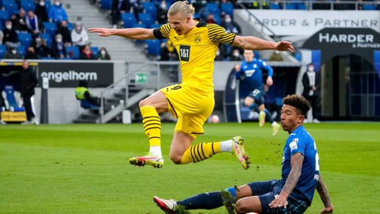 Erling Haaland Saat Melewati Hadangan Pemain Hoffenheim di Liga Jerman - INDOSPORT