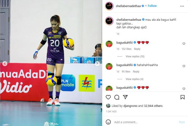 Shella Bernadetha sebut Bagus Kahfi di postingan Instagramnya Copyright: Instagram @shellabernadethaa