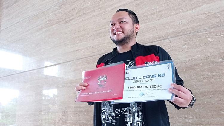 Manajer baru Madura United, Zainal Hudha Purnama.
