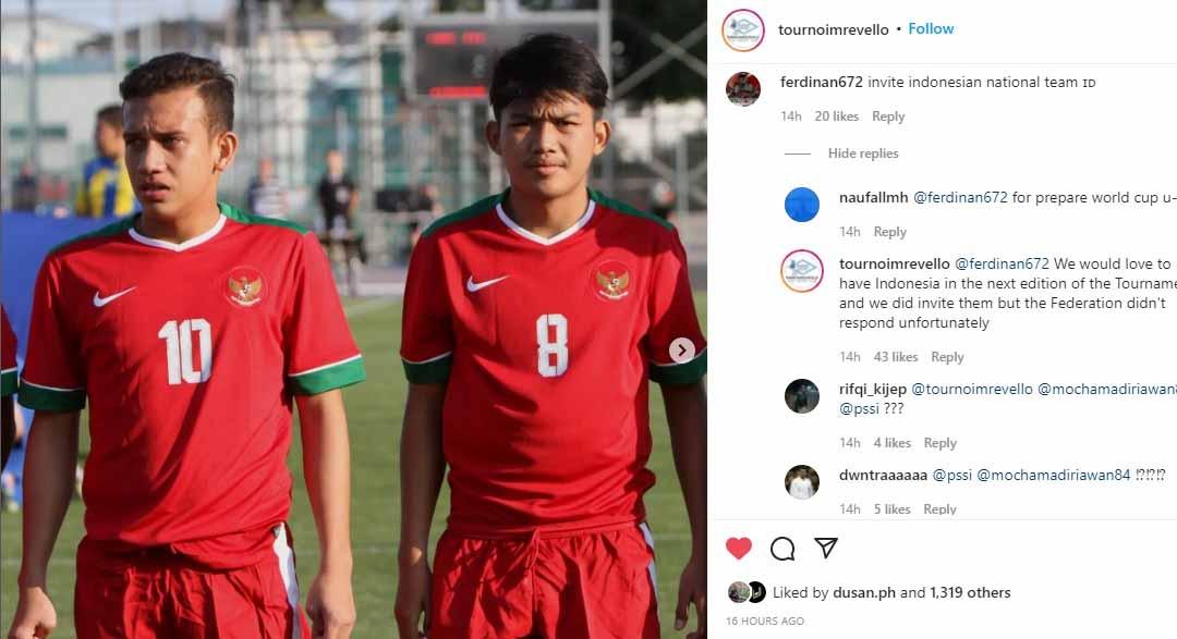 Pemain Timnas Indonesia Egy Maulana Vikri dan Witan Sulaeman. Foto: Instagram@tournoimrevello Copyright: Instagram@tournoimrevello