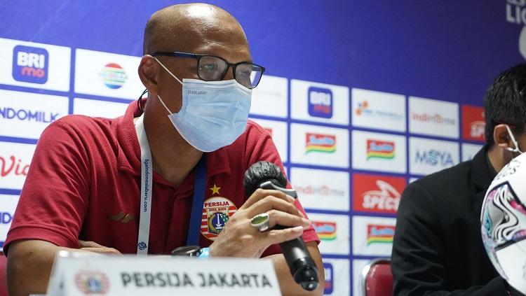 Pelatih Sudirman berkomentar usai pertandingan Liga 1 antara Persija Jakarta kontra Persita Tangerang.