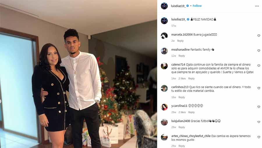 Seusai bursa transfer Januari, Liga Inggris diwarnai sejumlah WAGS baru seiring kehadiran pemain anyar, termasuk dari bintang Liverpool, Luis Diaz. (Foto: Instagram@luisdiaz19_)