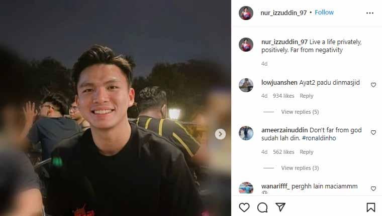 Sapa penggemarnya di instagram, pebulutangkis Malaysia “kembaran” Mohammad Ahsan, Nur Izzuddin, membuat netizen terpikat dengan wajah teduhnya. - INDOSPORT