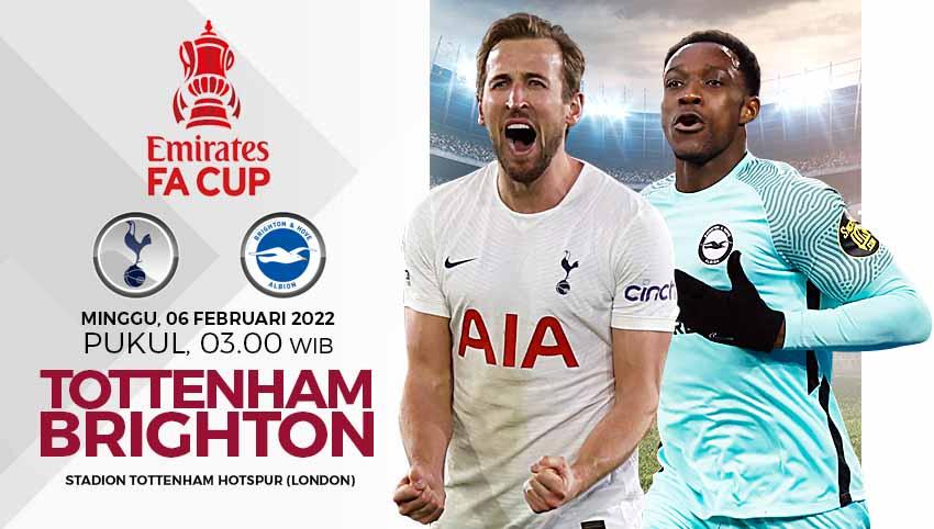 Prediksi pertandingan antara Tottenham Hotspur vs Brighton & Hove Albion (FA Cup). Foto: Reuters/Jason Cairnduff/Jason Cairnduff.