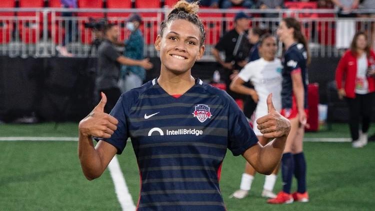 Trinity Rodman, putri legenda NBA Dennis Rodman yang menjadi pemain sepak bola AS.