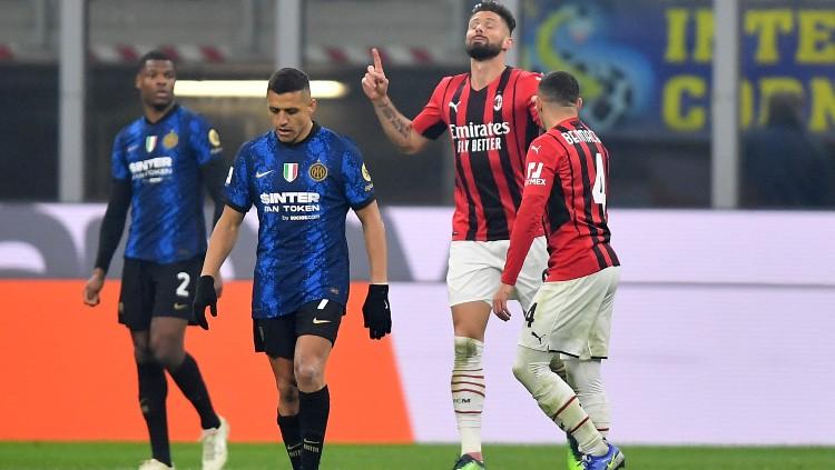 Inter Milan vs AC Milan di laga Derby della Madonnina. (Foto: REUTERS/Daniele Mascolo) - INDOSPORT