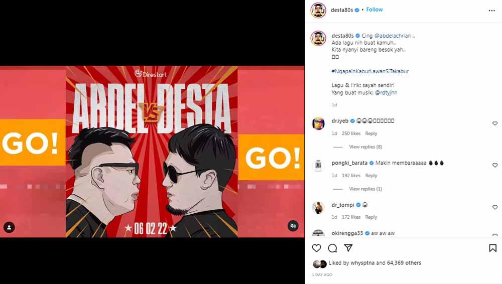 Usai dikalahkan Abdel saat duel tenis meja, presenter Desta menyampaikan sentilan terhadap kisruh Federasi Tenis Meja Indonesia (PTMSI) dalam lima tahun ini.