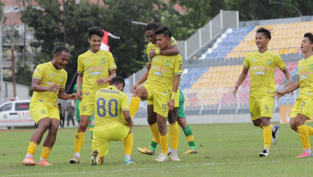 Persikota Tangerang menang pada laga perdana grup Q babak 32 besar Liga 3 nasional melawan Persikutim Kutai Timur di Stadion Benteng Reborn, Rabu (16/02/22). - INDOSPORT