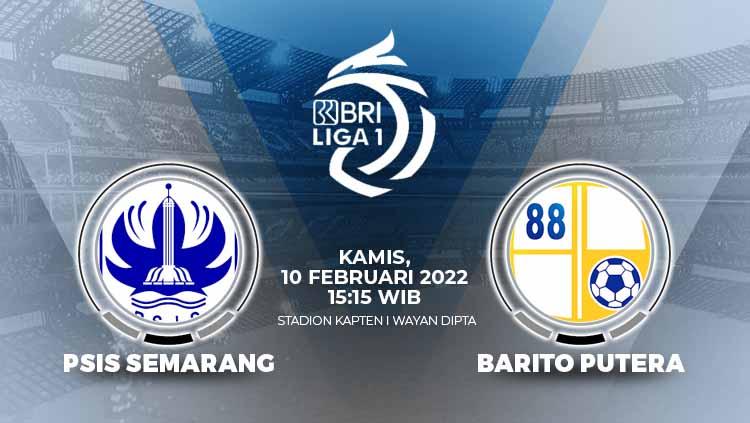 Berikut adalah prediksi pertandingan pekan ke-24, kompetisi BRI Liga 1 2021-22, yang mempertemukan PSIS Semarang vs Barito Putera, Kamis (10/02/22).