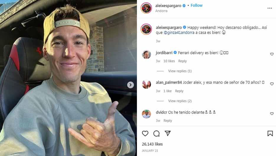 Aleix Espargaro, pembalap MotoGP. Foto: Instagram@aleixespargaro