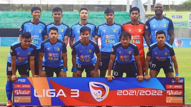 Skuat PS Siak dalam pertandingan Liga 3 2021.