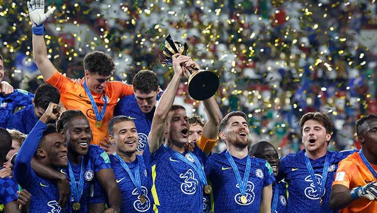 Chelsea berhasil mengalahkan Palmeiras di final Piala Dunia Antarklub 2022 yang digelar di Mohammed Bin Zayed Stadium hari Minggu (13/02/22). FOTO: REUTERS/Suhaib Salem - INDOSPORT