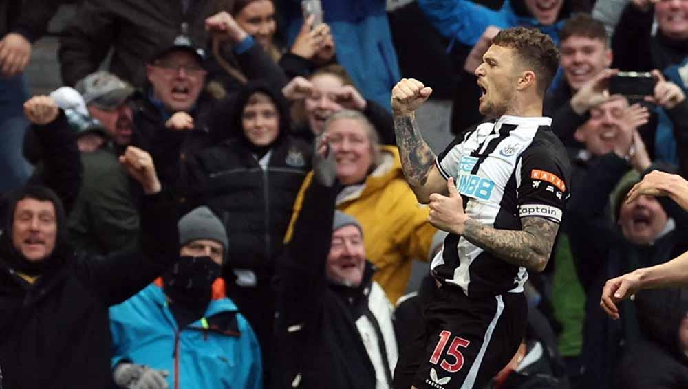 Jadi rekrutan perdana di era Arab Saudi pada Januari lalu, Kieran Trippier langsung jadi andalan dan sukses melesatkan Newcastle United keluar zona degradasi Liga Inggris. Foto: REUTERS/Lee Smith EDITORIAL USE ONLY
