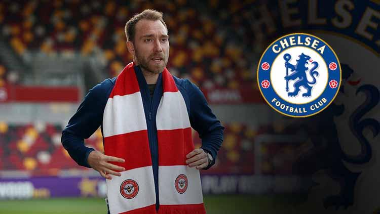 Christian Eriksen saat diperkenalkan Brentford kepada awak media. FOTO: Reuters/Paul Childs