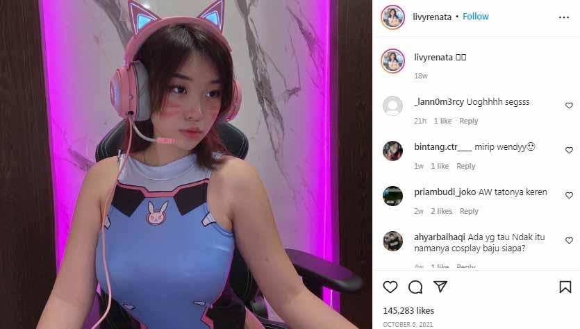Livy Renata, brand ambassador Alter Ego Esports. Foto: Instagram@livyrenata