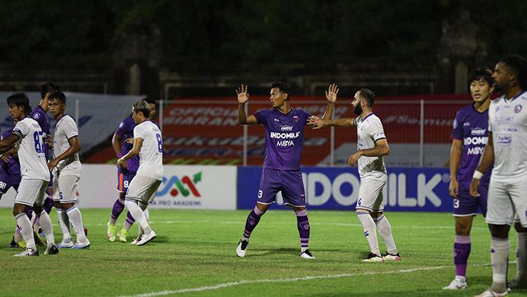 Suasana pertandingan Persita Tangerang vs Arema FC di Liga 1.