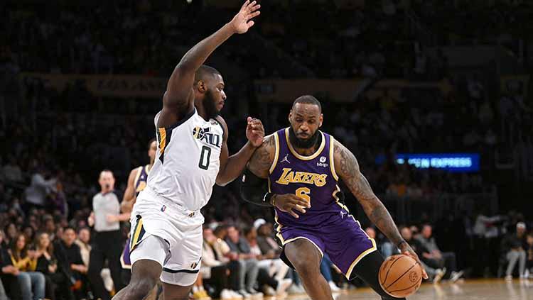 Rekap untuk hasil pertandingan NBA 2021/2022 untuk hari ini, Kamis (17/02/22), dimana Lakers menang atas Jazz meski harus merelakan Davies cedera. FOTO: REUTERS/Jayne Kamin-Oncea-USA TODAY Sports