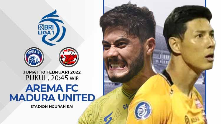 Prediksi Derby Jawa Timur antara Arema FC versus Madura United pada pekan ke-26 Liga 1 pada Jumat (18/02/22). - INDOSPORT