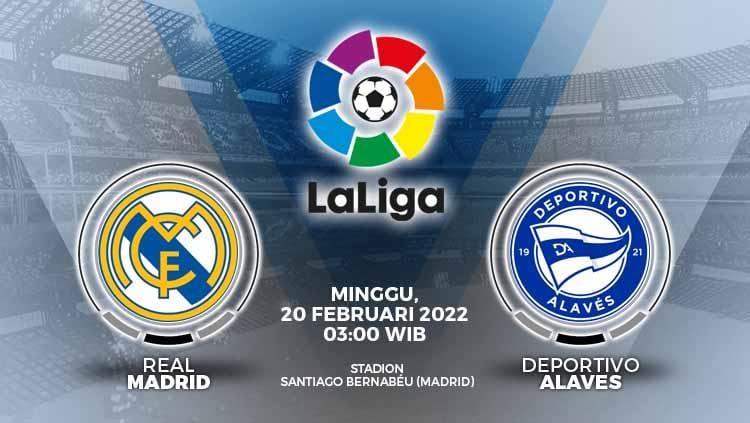 Preduksi pertandingan Liga Spanyol antara Real Madrid vs Deportivo Alaves, Minggu (20/02/22). - INDOSPORT