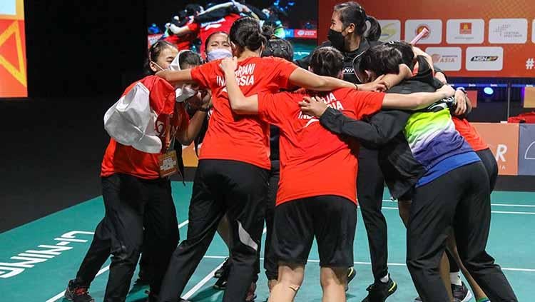 Nita Violina Marwah/Lanny Tria Mayasari menjadi pahlawan yang membawa tim bulutangkis putri Indonesia menjuarai Badminton Asia Team Championship 2022. (Humas PP PBSI) - INDOSPORT