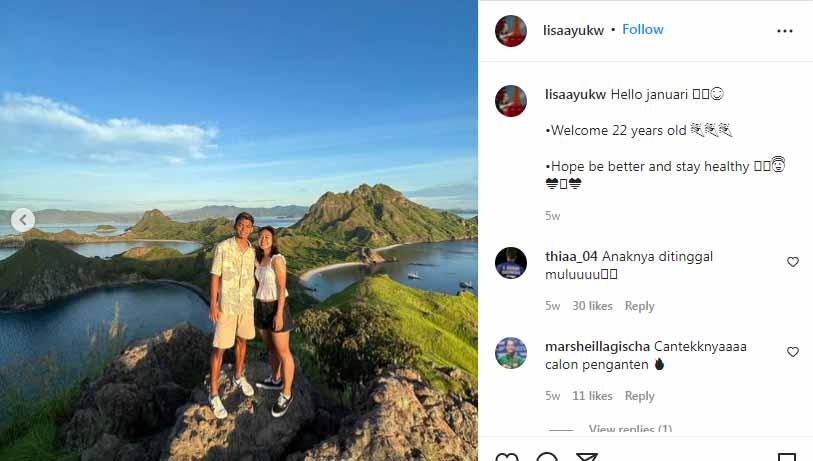 Ganda putra Indonesia, Muhammad Shohibul Fikri langsung ditodong Lisa Ayu selaku sang kekasih yang meminta motor baru setelah menerima bonus nanti. Foto: Instagram@lisaayukw