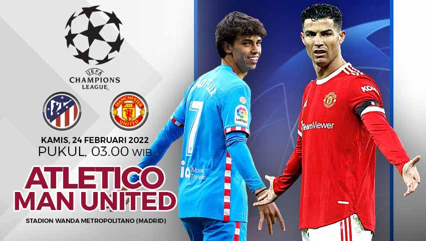 Pertandingan antara Atletico Madrid vs Manchester United diLiga Champions. Foto: REUTERS/Vincent West/Craig Brough