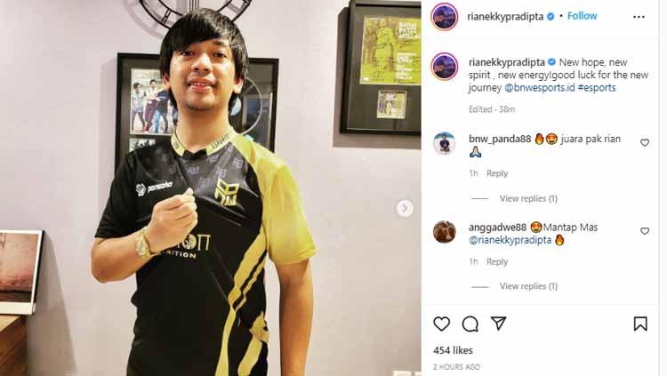 Rian Ekky Pradipta (Rian D'masiv) gabung tim eSports