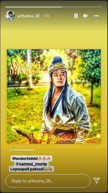 Samsul Arif Si Pahlawan Mendadak Jadi Prabu Angling Dharma Copyright: instagram.com/stories/arifsatria_28