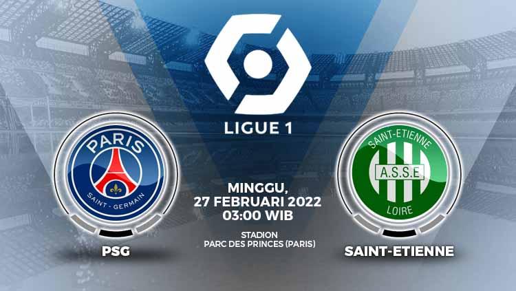 Link live streaming pertandingan pekan ke-26 Liga Prancis 2021/2022 antara Paris Saint-Germain vs Saint-Etienne pada Minggu (27/02/22) pukul 03.00 WIB.