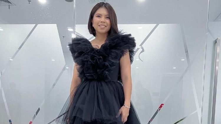 Greysia Polii tampil cantik di acara TikTok Awards 2021.
