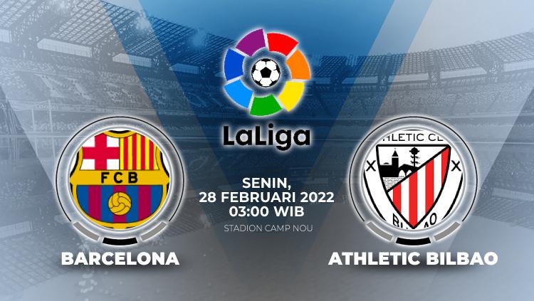 Berikut link live streaming Liga Spanyol 2021/2022 antara Barcelona vs Athletic Bilbao, pada Senin (28/12/21) pukul 03.00 dini hari WIB. - INDOSPORT
